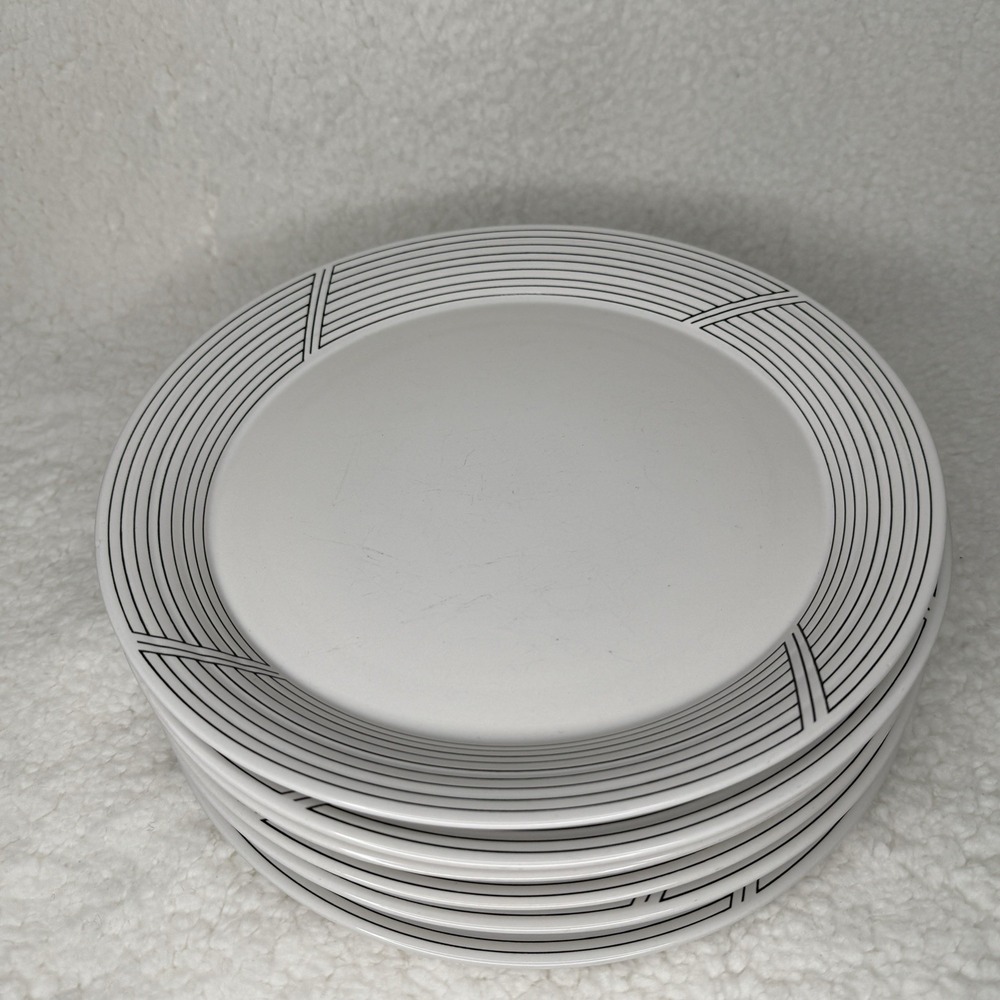 Studio Nova Set Of 6 White Salad Plate Oven To Table 8.25" Japan